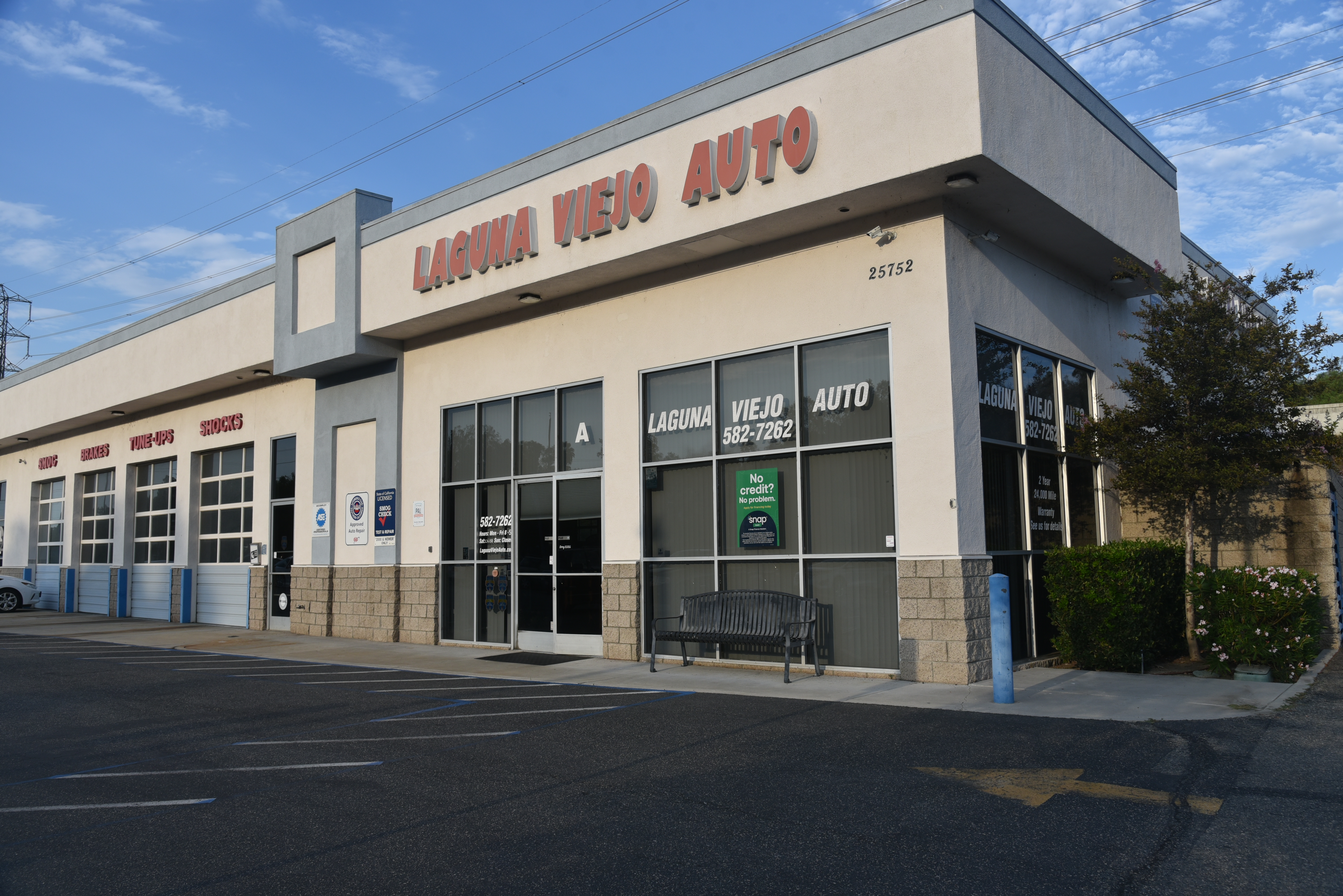 Laguna Viejo Auto Service storefront in Mission Viejo