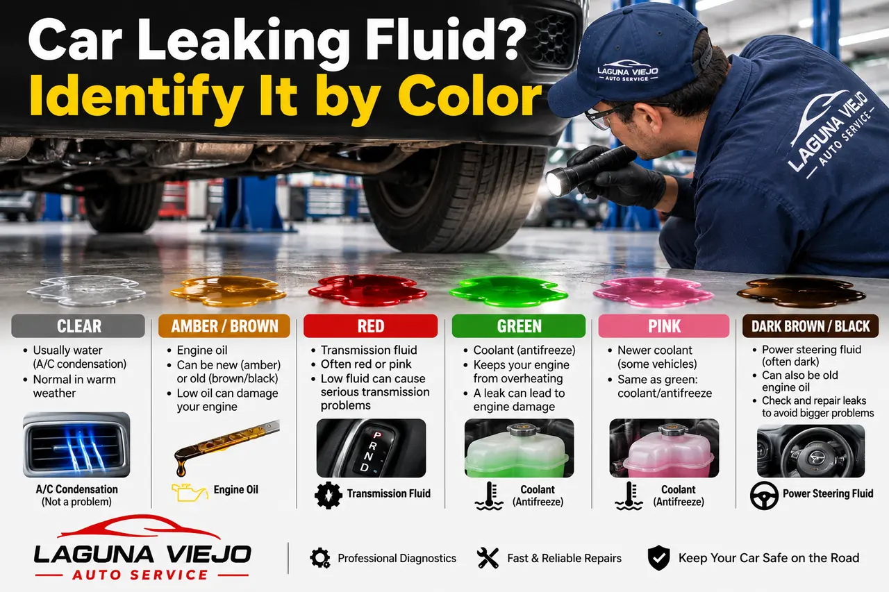 Car Leaking Fluid? Identify It by Color